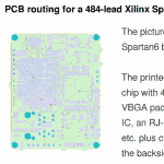 This 10-layer Xilinx board on FR4 has extremely dense routing, yet good performance.